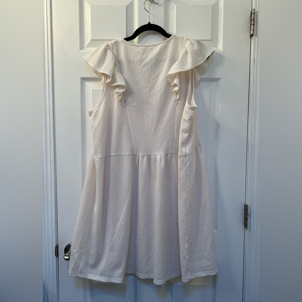 Cream Dress with Ruffles - Picture 3 of 8